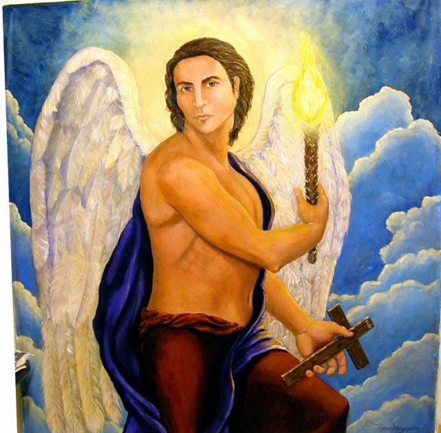 ARCHANGEL URIEL WALL HANGING ON CANVAS (2)