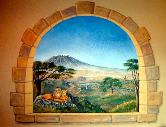 LIONS_IN_AFRICA_MURAL